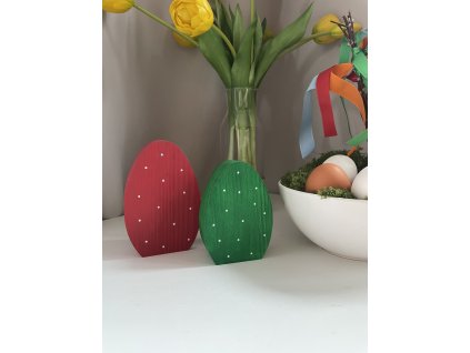 Velikonoční vajíčka - puntík / barevná - set 2 ks