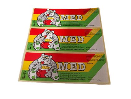 Etikety na med 3ks/1bal.