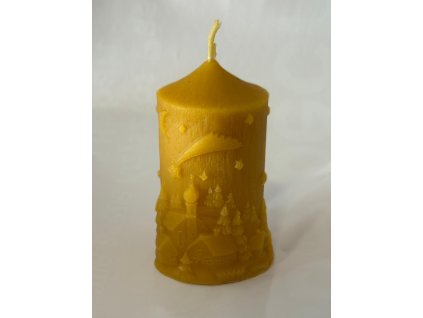 Svíčka válec vánoční V-11cm Š-6cm