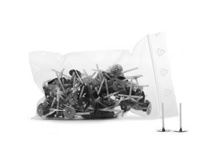 Knoty s plíškem pro čajové svíčky - 100 ks