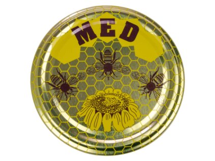 vicko na sklen se zavit 730 ml zlate 3 vcely na slunecnici 1788