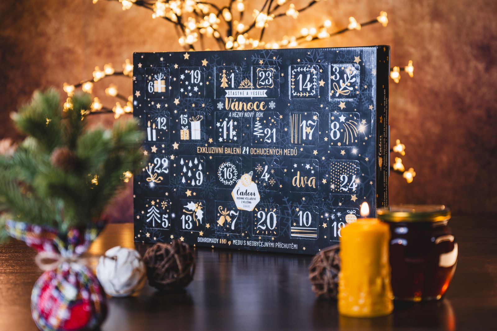 🍯 Sladké čekání na Vánoce - Objevte adventní kalendář s 24 ochucenými medy