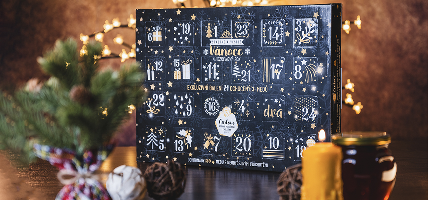 Adventní kalendář 24 ks medů