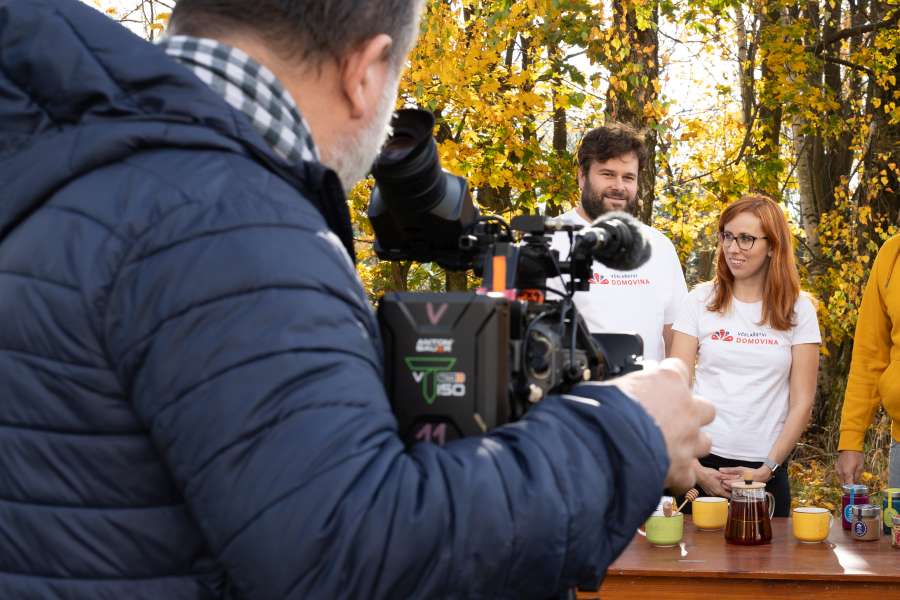 Natáčení pořadu Snídaně pro TV Nova