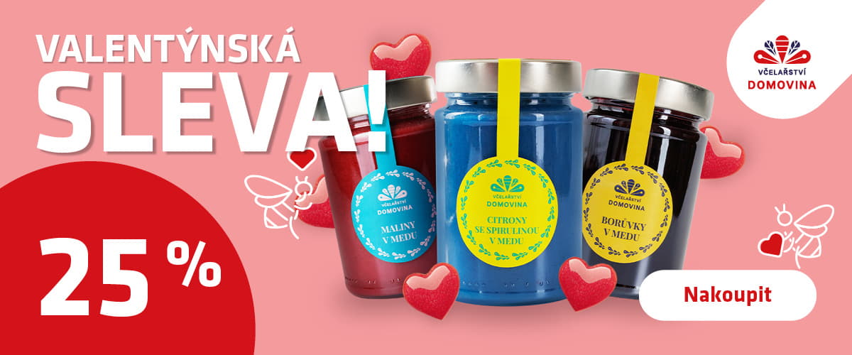 Valentýnské medové dárky se slevou