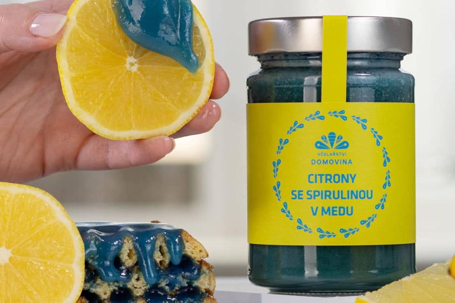 Citronový med se spirulinou