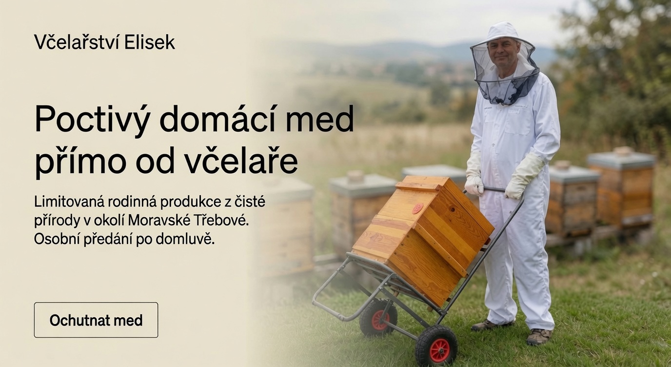Domácí květový med z čisté přírody v okolí Moravské Třebové