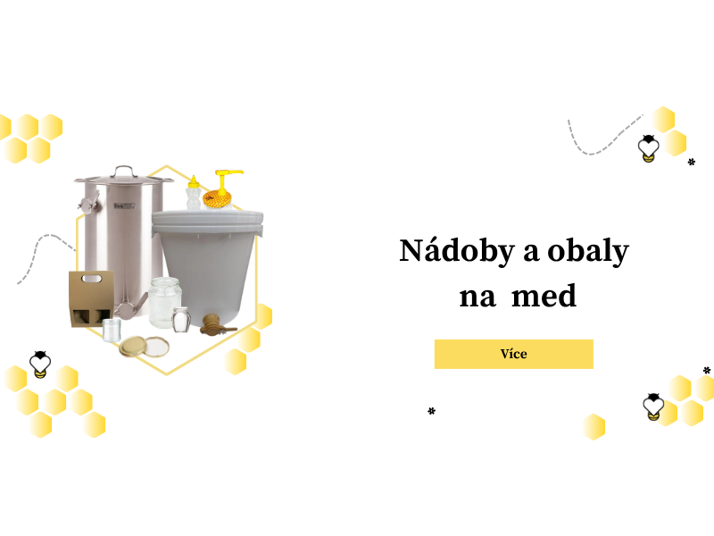 Nádoby a obaly na med na skladování a prodej