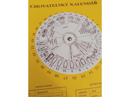 chovatelský kalendář pomůcka pro chov matek