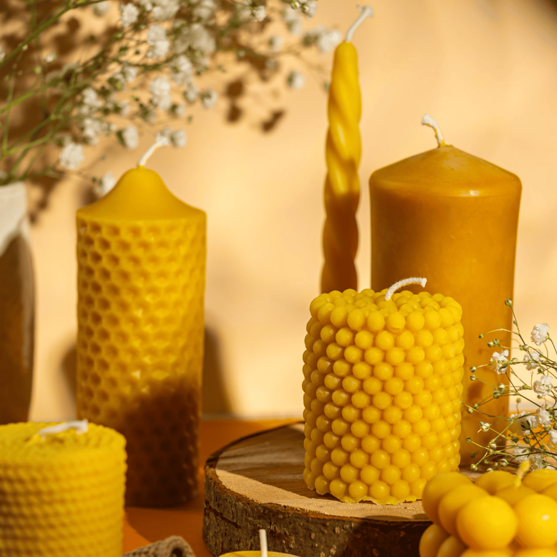 Svíčky z pravého včelího vosku