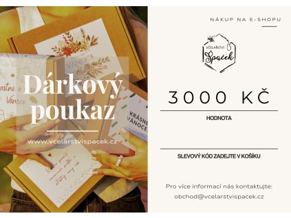 Dárkový poukaz 3000 Kč