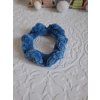 Háčkovaná scrunchie modrá