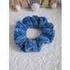 Háčkovaná scrunchie modrá