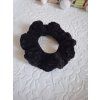 Háčkovaná scrunchie černá