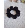 Háčkovaná scrunchie černá