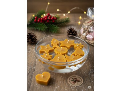 Sada plovoucích bezobalových svíček