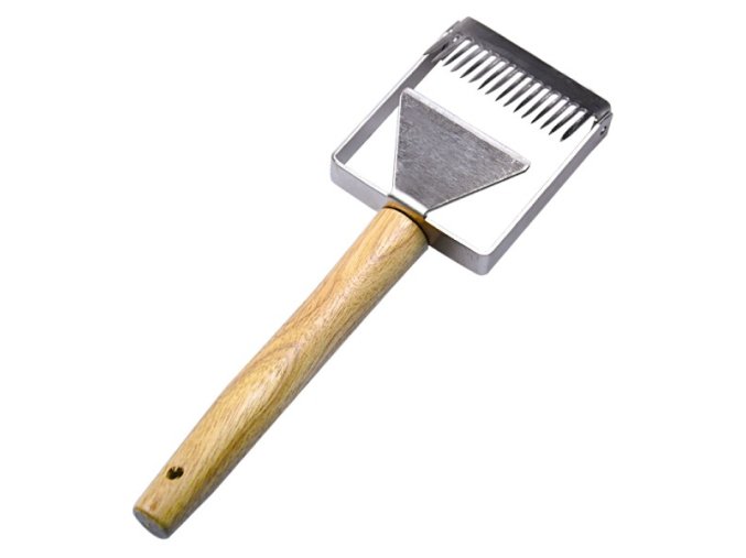 odviečkovacia vidlička s vodiacim britom úzka www.vcelieuleb10.sk