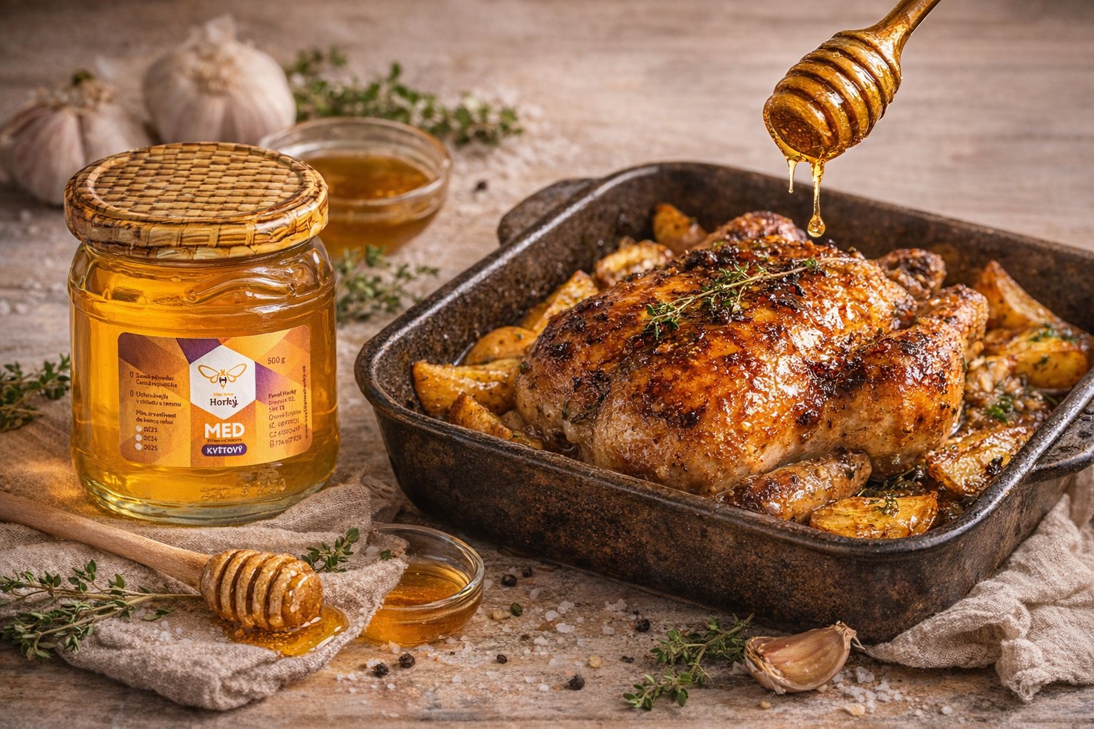 Pečené kuře na medu🍗