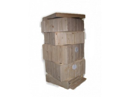 Třeboňský úl 2 (uteplený), rozměr 39x27,5 cm, 11 rámků (Dno VARROA, Nástavek 2 ks r.m. 39 x 27,5, Polonástavek 2 ks r.m. 39 x 17)