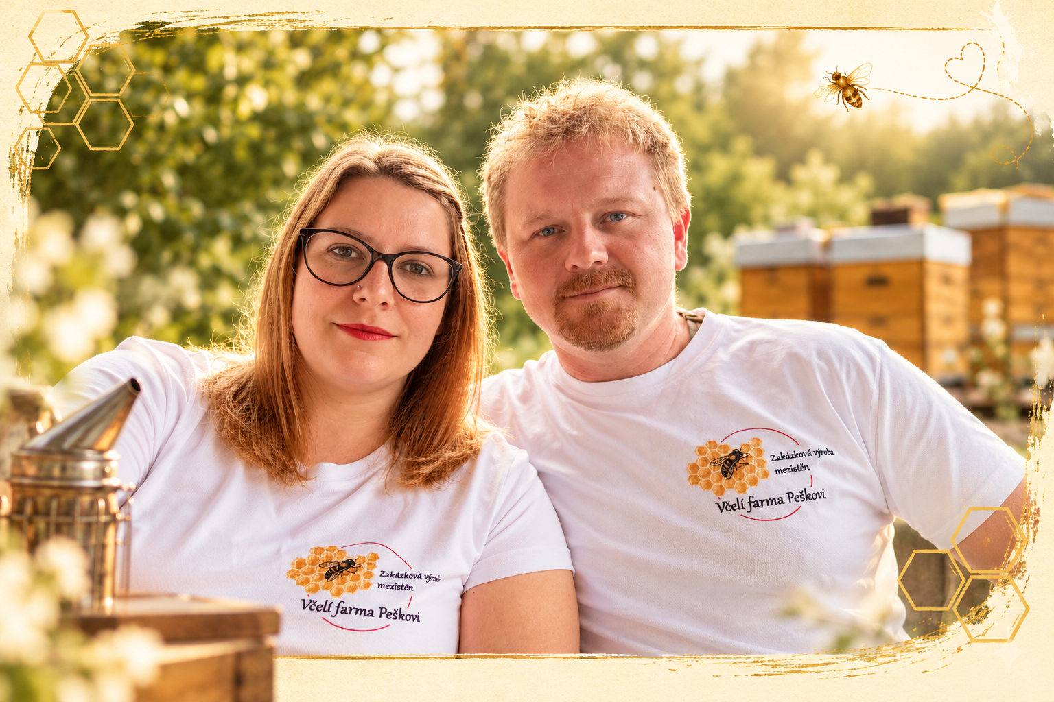 Denisa a Pavel Peškovi – rodinná Včelí farma Peškovi