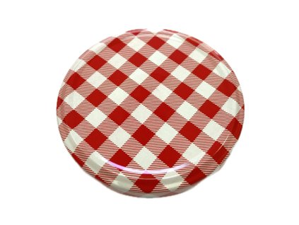 Víčko TO 82 karo červené RSB paster