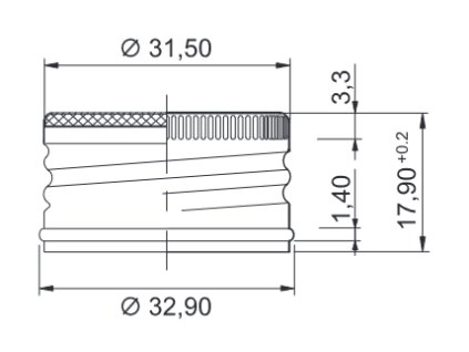 Uzávěr stříbrný 31,5x18 FALC
