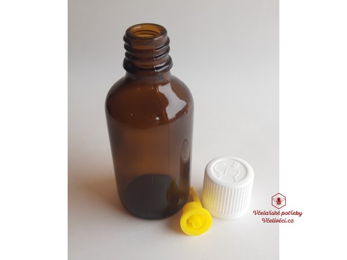 Skleněná lékovka 50 ml s kapátkem