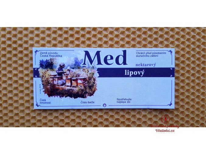 Etiketa samolepící MED 116x50 lipový