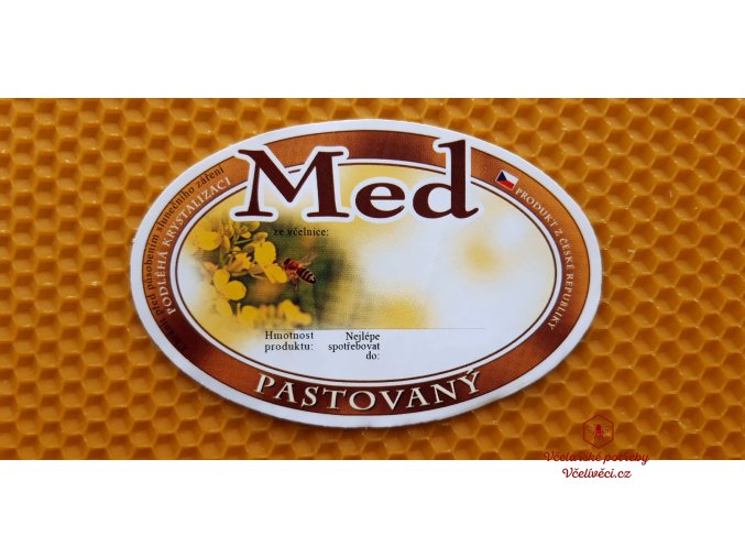 Etiketa oválná samolepící Med pastovaný