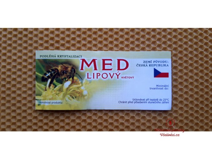 Samolepící etiketa Med lipový