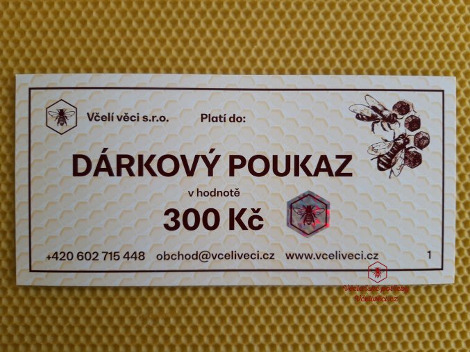 Dárkový poukaz v hodnotě 300 Kč