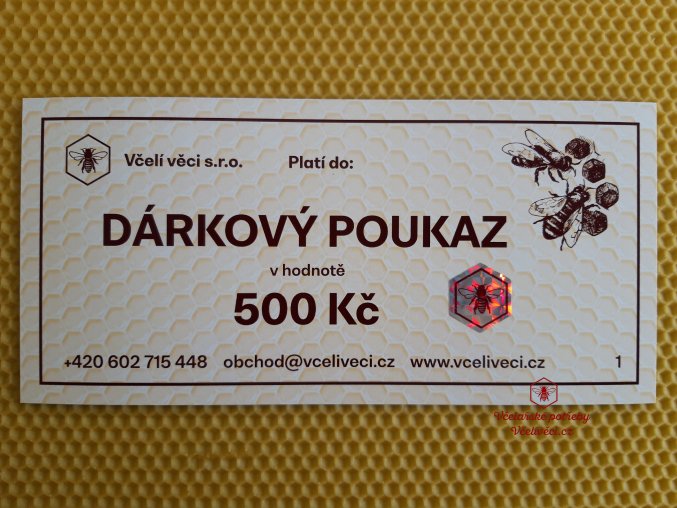 Dárkový poukaz v hodnotě 500 Kč