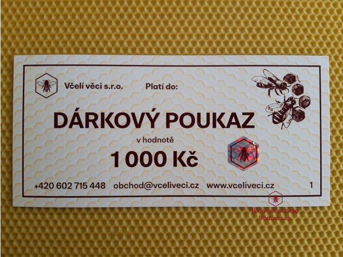 Dárkový poukaz v hodnotě 1000 Kč