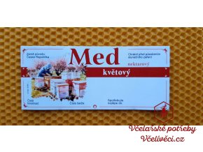 Etiketa samolepící MED 116x50 květový