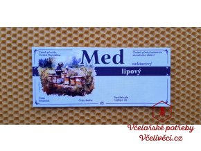 Etiketa samolepící MED 116x50 lipový