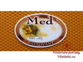 Etiketa oválná samolepící Med pastovaný