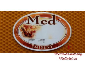Etiketa oválná samolepící Med smíšený