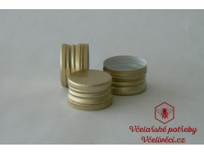 Uzávěr PP 28x18 STD plech zlatý se závitem