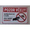 Cedule "Pozor včely" - bílá