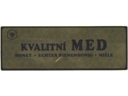 Kvalitní český MED (obdélník, zlatá)