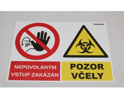 Cedule Pozor včely malá