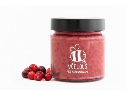 Včelouš Med S brusinkami 230 g b
