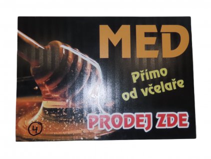 Cedule Med přímo od včelaře černá