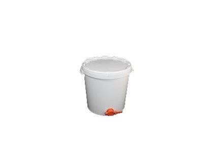 Plastová nádoba na 30kg s výpustí oranžovou