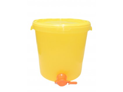 Plastová nádoba na 30kg s výpustí oranžovou