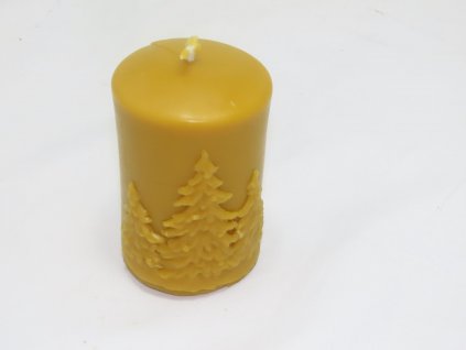Svíčka ze včelího vosku Zimní krajina