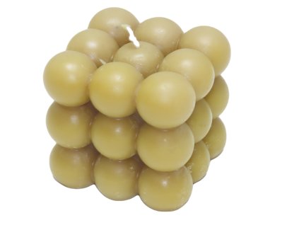 Svíčka ze včelího vosku kuličky v kostce