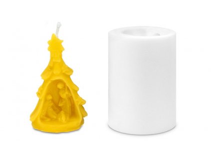 Silikonová Forma Na odlévání svíček betlém  8x4 cm