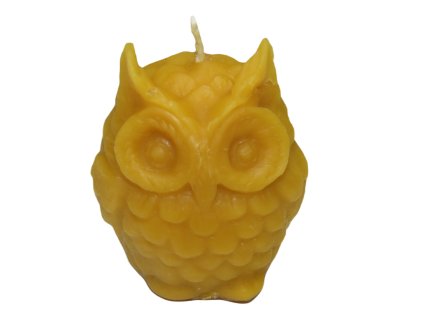 Svíčka ze včelího vosku sovička