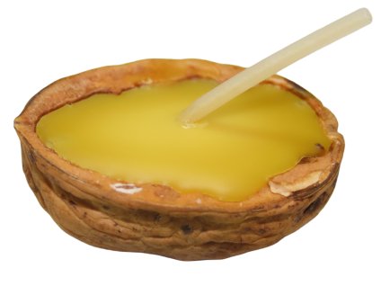 Svíčka skořápka, lodička ze včelího vosku